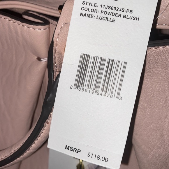 Powder Blush Ruched Lucille Satchel - Picture 5 of 9